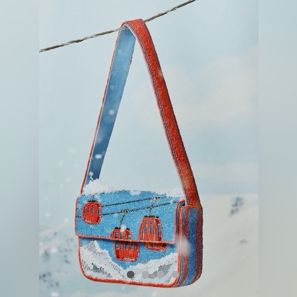 The Fiona Beaded Blue and Red Anthropologie Bag - Picture 2 of 3